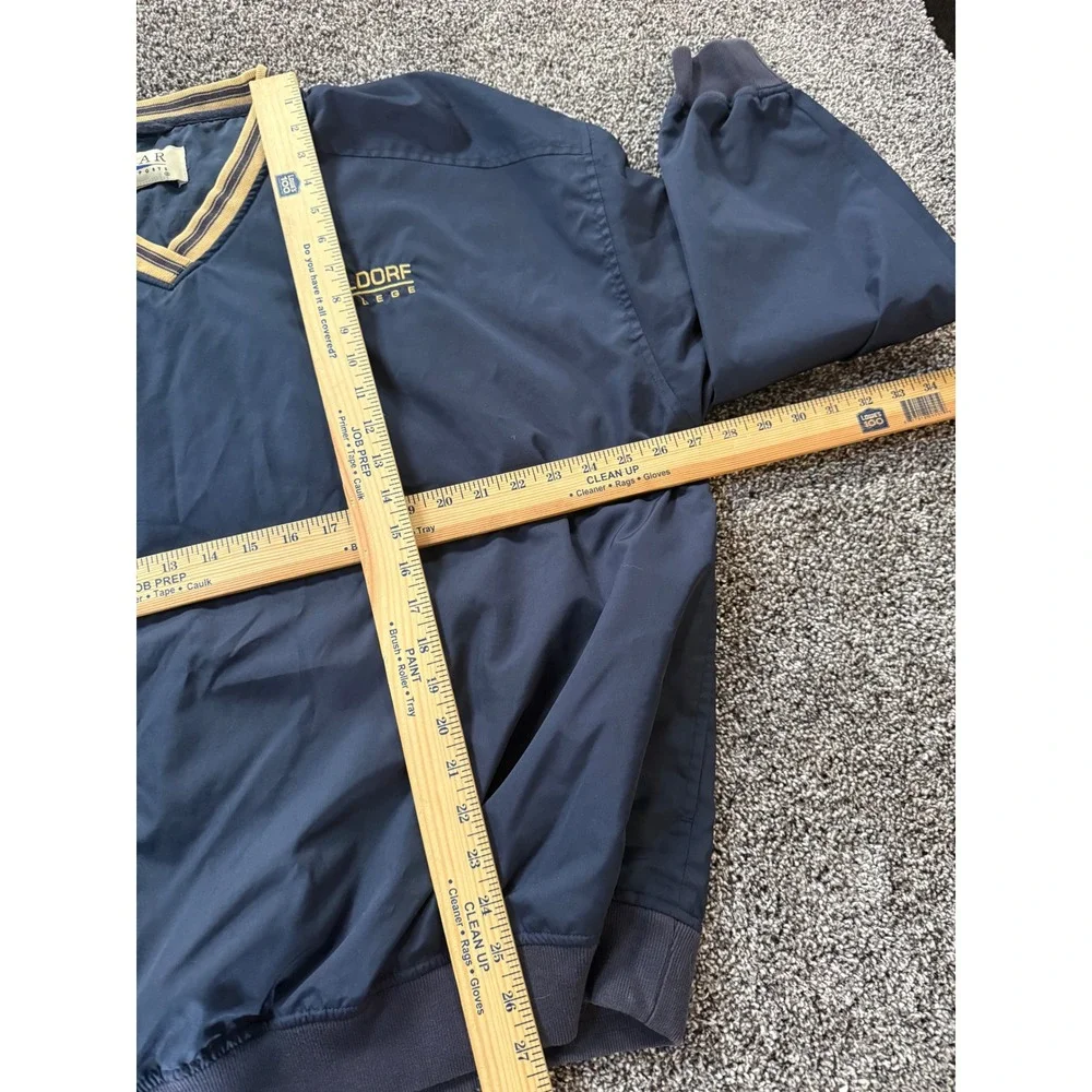 Gear For Sports Waldorf College Windbreaker Pullover Navy Blue V-Neck Mens XL